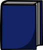 Blue Harcover Book Clip Art