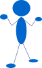 Blue Man Amazed Clip Art