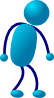 Stick Man Sad Walking Clip Art