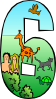Creation Day 6 Number Clip Art