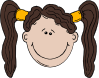Girl Face Cartoon Clip Art