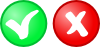 Red Green Ok Not Ok Icons Clip Art