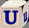 Blue U  Clip Art
