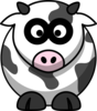 Brown And White Cartoon Cow Clip Art