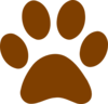 Brown Paw Print Clip Art