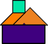 House Violett5 Green Clip Art