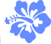Light Blue Hibiscus Clip Art